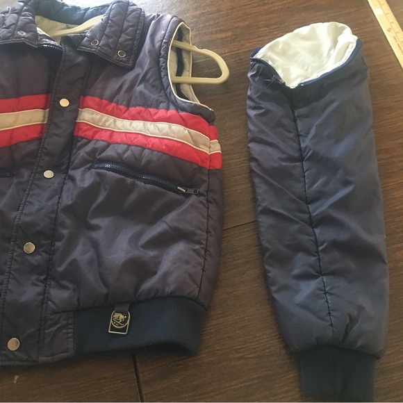 JC Penny Ski Apparel Unisex Purple Snap Button Puffer Jacket Vest Boys X Large S - Picture 12 of 16